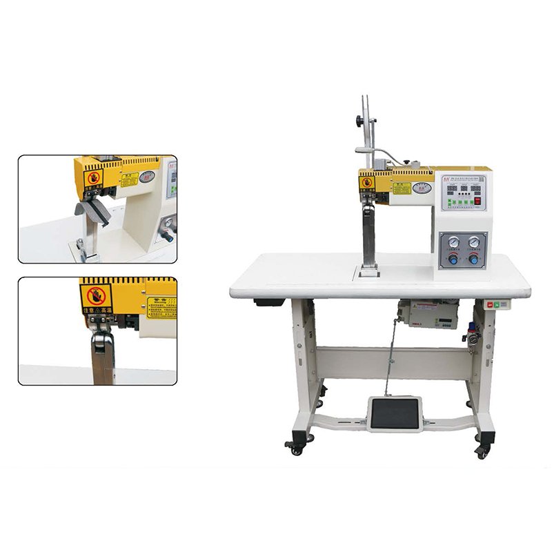 1.HM-518 Automatic gluing and sewing press machine (strip press)